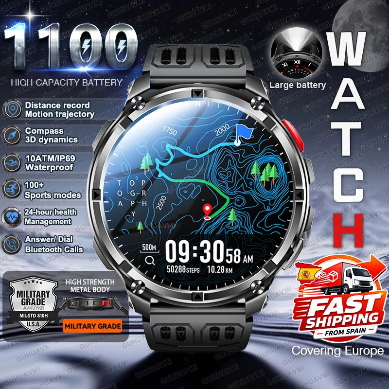 Smartwatch Outdoor Rugged Batería 1100mAh