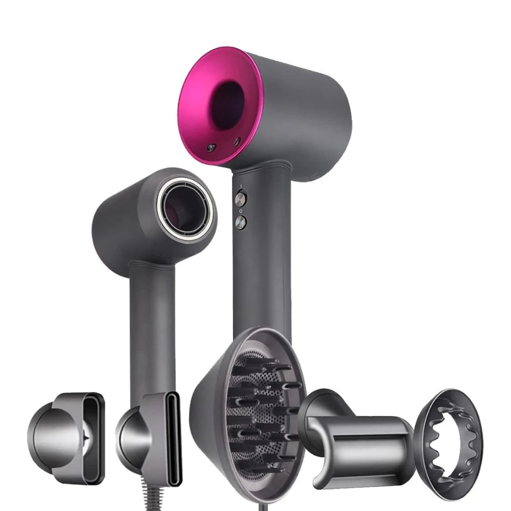 Professional Ionic Hair Dryer Without Blades 5 in 1 - 110,000 Rpm Motor, Fast Drying, Hair Protection, Multifunctional