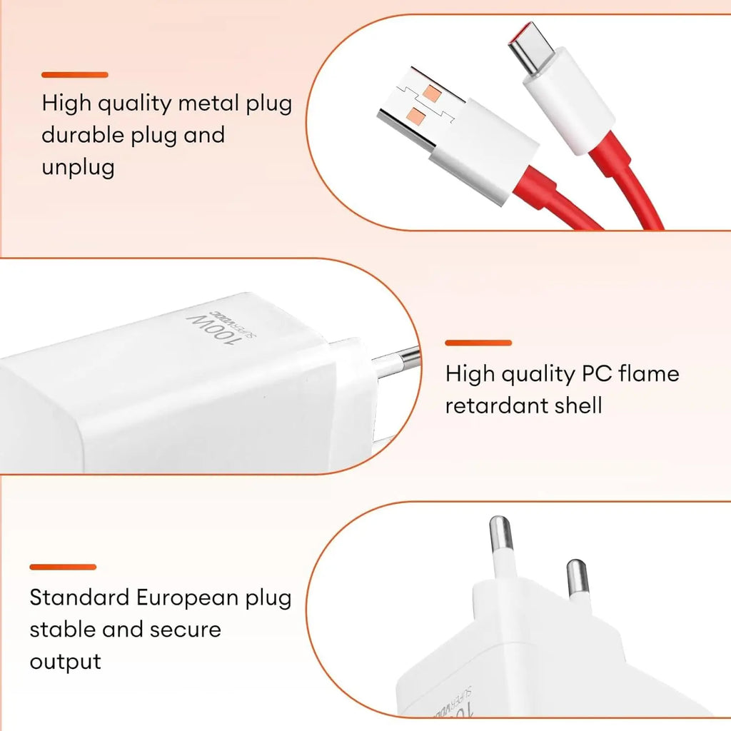Cargador GaN 100W PD con Cable USB-C