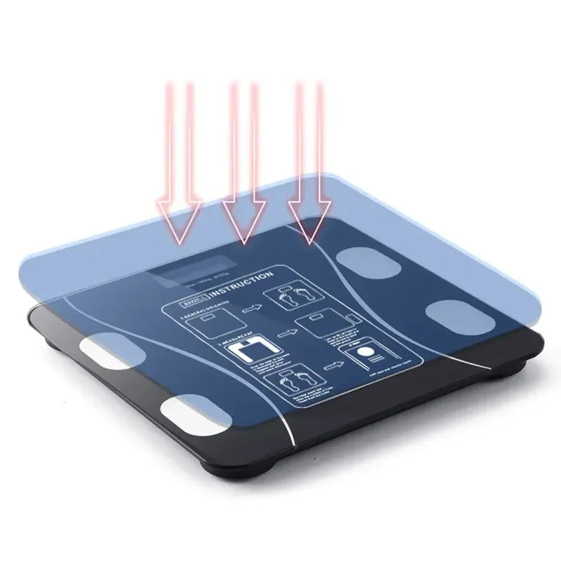 Don Feliz Smart Body Scale with App, Multifunctional Bathroom Scale with Measurement, Lcd Screen, Bluetooth, Includes Pi