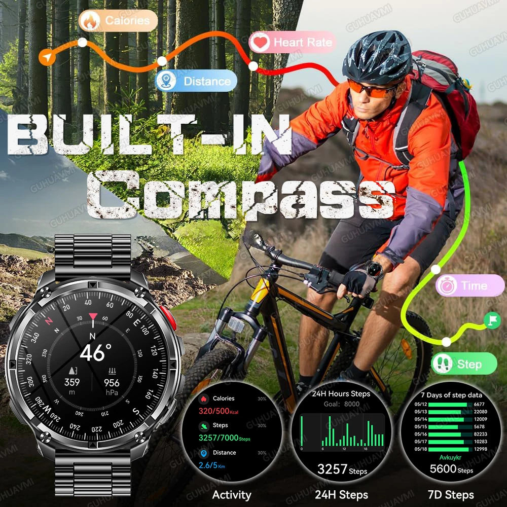 Smartwatch Outdoor Rugged Batería 1100mAh