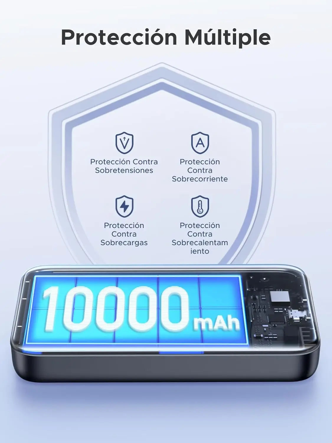Batería Magnética 10000mAh Carga Inalámbrica 15W