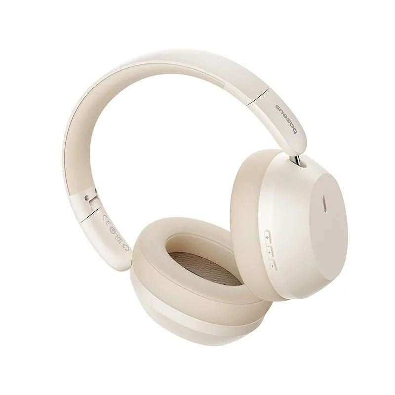 Baseus - bass 35 max headphones wireless and wired music headband usb type c bluetooth beige a00070800221-00