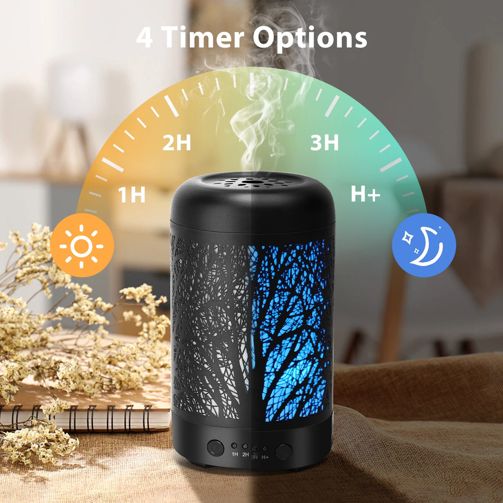 AIGOSTAR Ultrasonic Humidifier and Diffuser, Essential Oils Diffuser, Ultrasonic Nebulizer with 7 Colors and 3 Timers. 100ML.