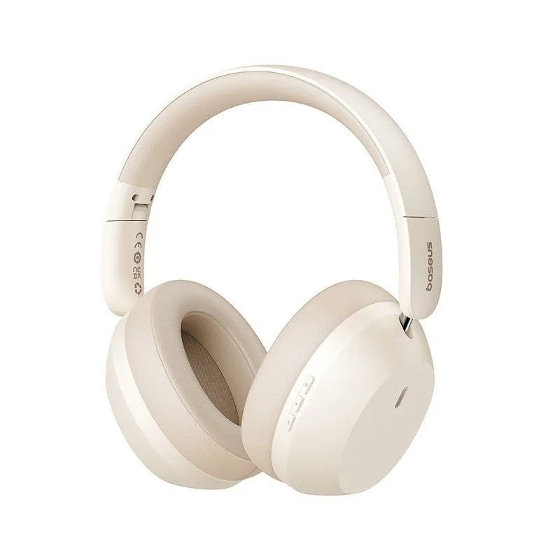 Baseus - bass 35 max headphones wireless and wired music headband usb type c bluetooth beige a00070800221-00