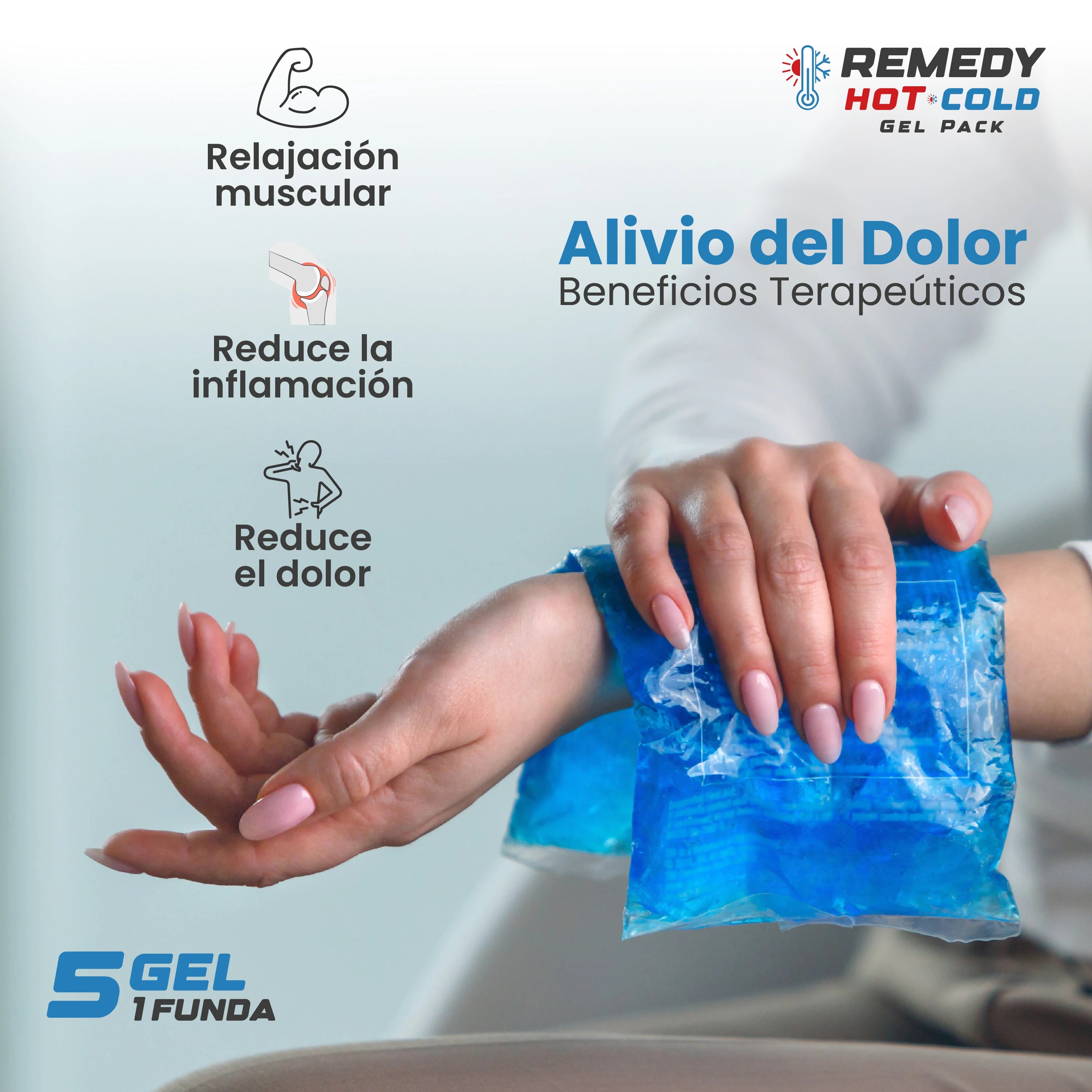 Boston Tech Compresas de Gel Frío/Calor — Pack de 5
