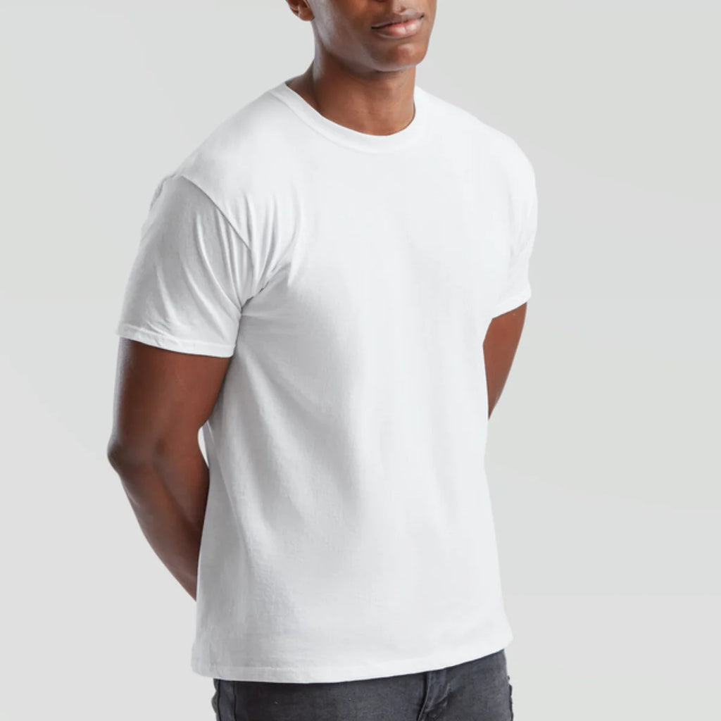 Pack 5 Camisetas Básicas Blancas 100% Algodón
