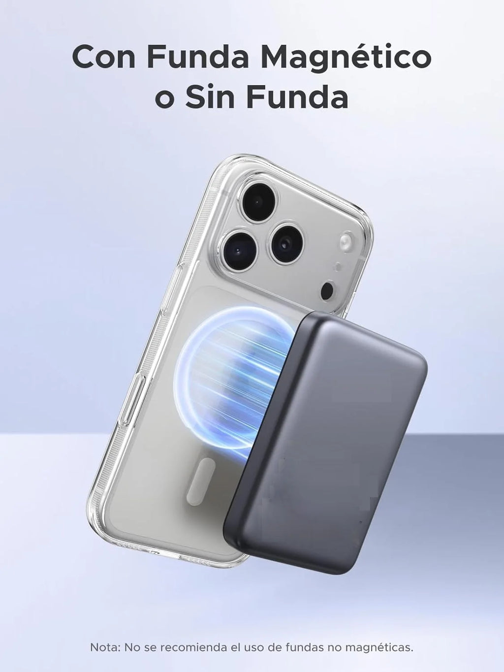 Batería Magnética 10000mAh Carga Inalámbrica 15W