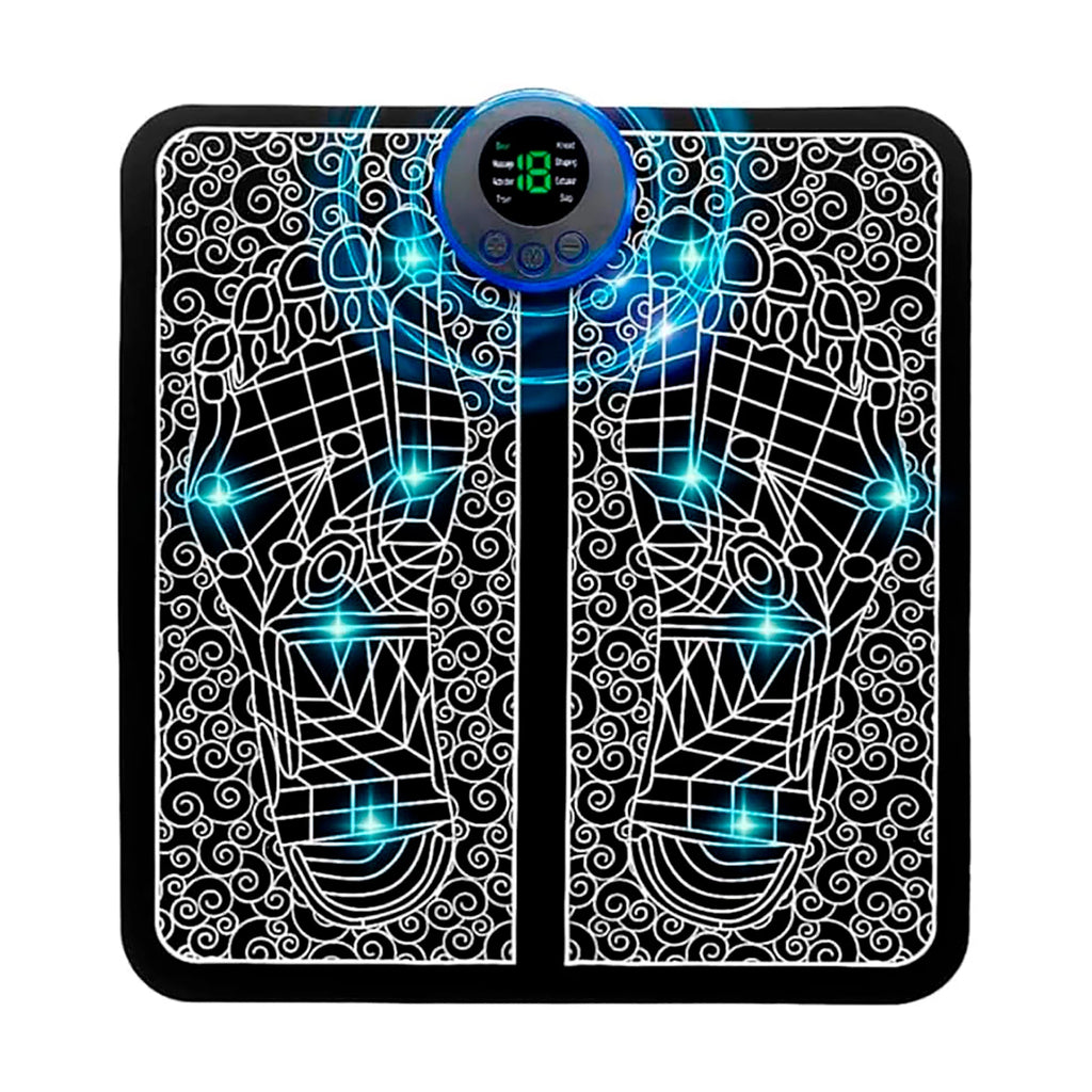 Electric foot massager |   Relaxes and improves circulation in the feet |   Ems technology: electrical muscle stimulation |   8 different techniques with various intensity levels |   Revolutionline brand