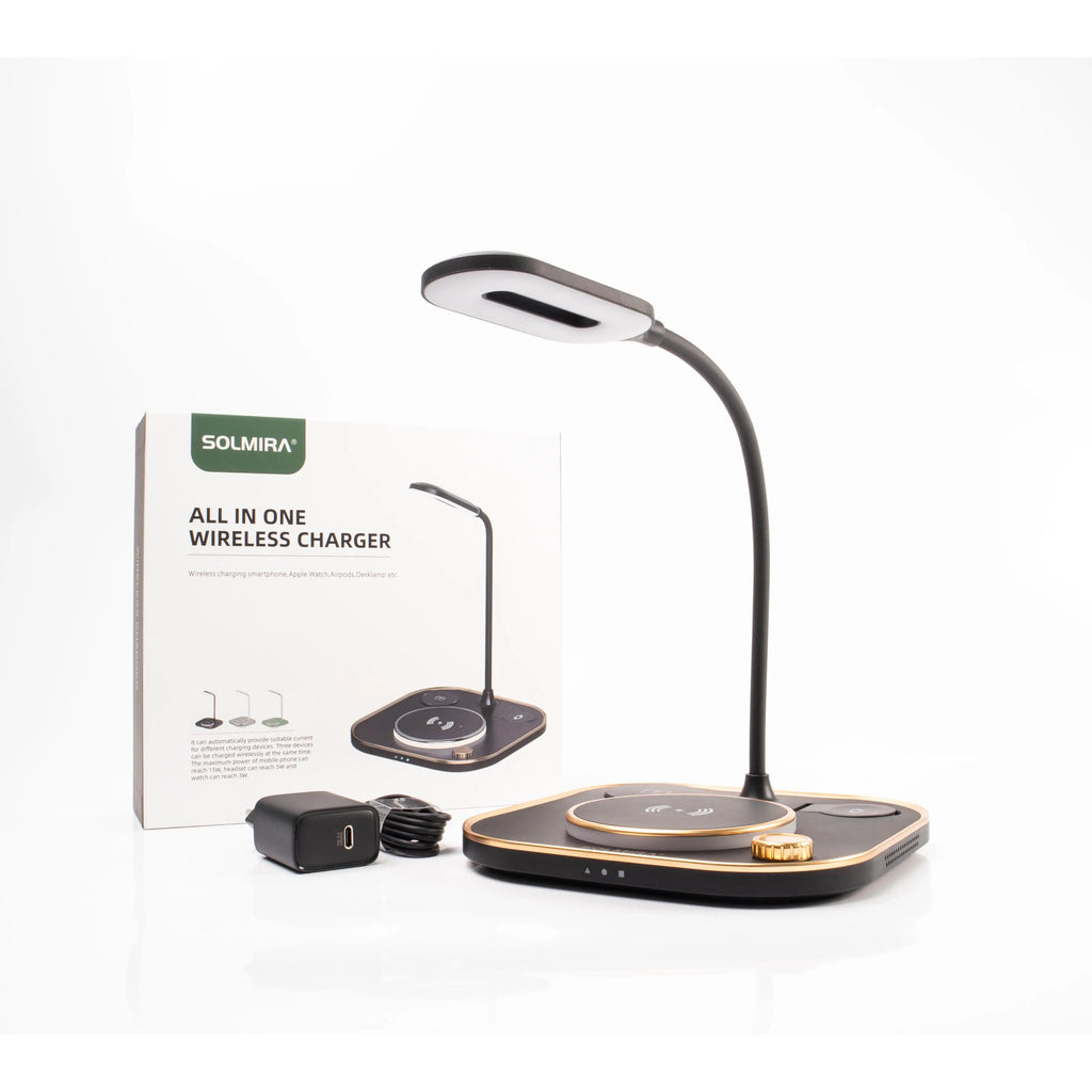 Base de Carga Inalámbrica 3 en 1 con Luz