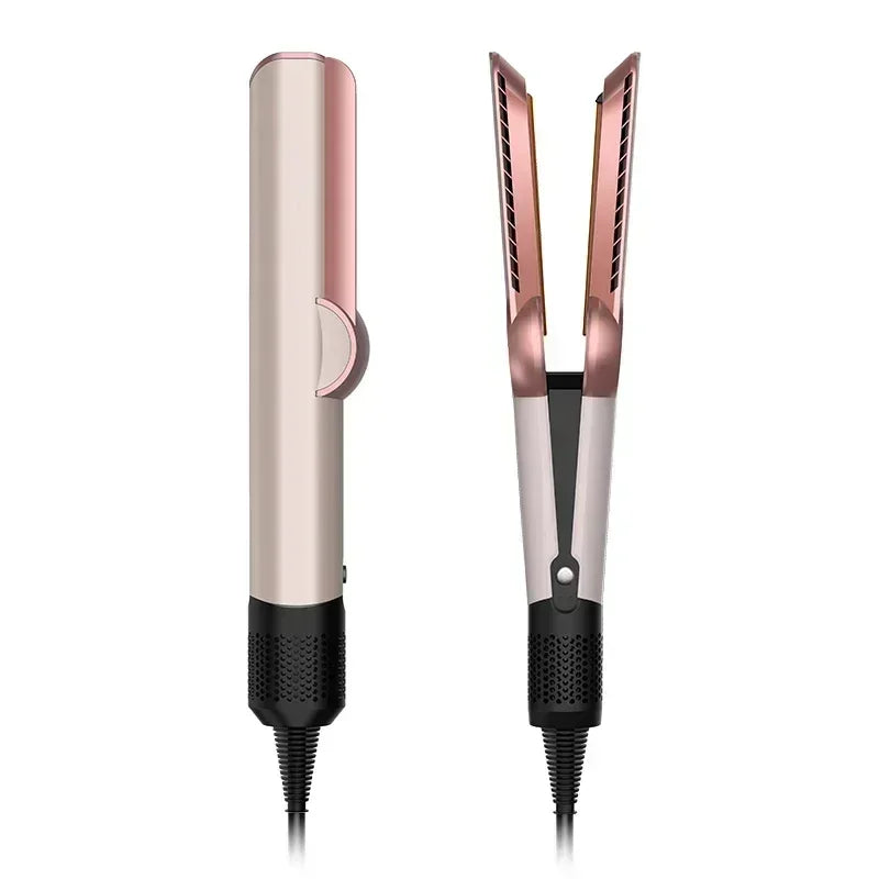 2 IN 1 Professional Hair Straightener & Hair Dryer Heat-Up Hair Flat Iron, Negative Ion Iron Long-Lasting Styling Tool