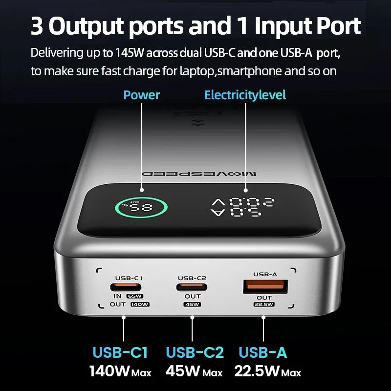 MOVESPEED M25Pro Power Bank 25000mAh 140W
