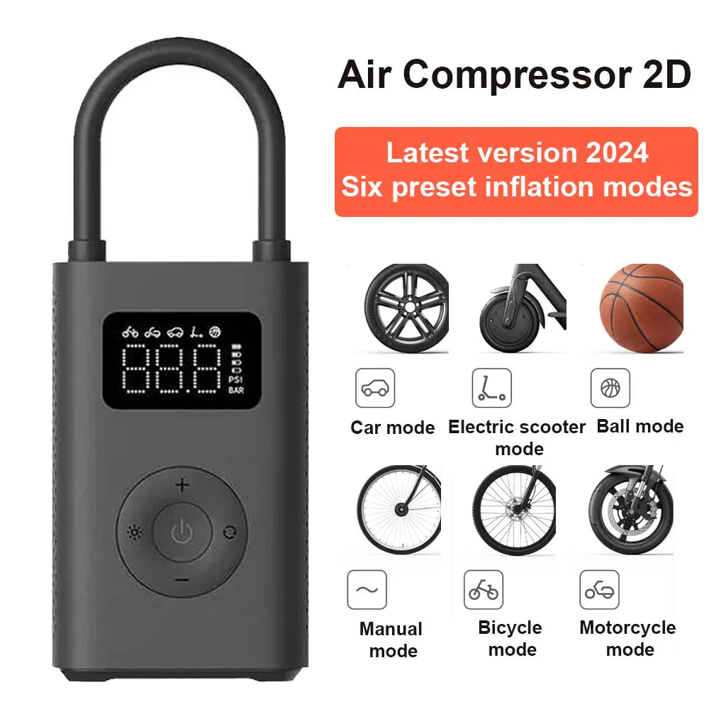 Xiaomi Mijia Portable Air Compressor 2 / 2D / 2PRO, Smart Digital Tire Pressure Detection Inflator, Portable Electric Air Pump