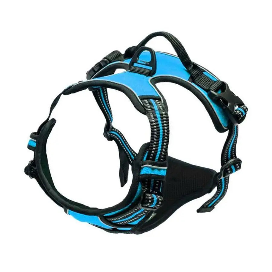 No-Pull Dog Harness – Reflective, with control handle and front clip (sizes S to XL)