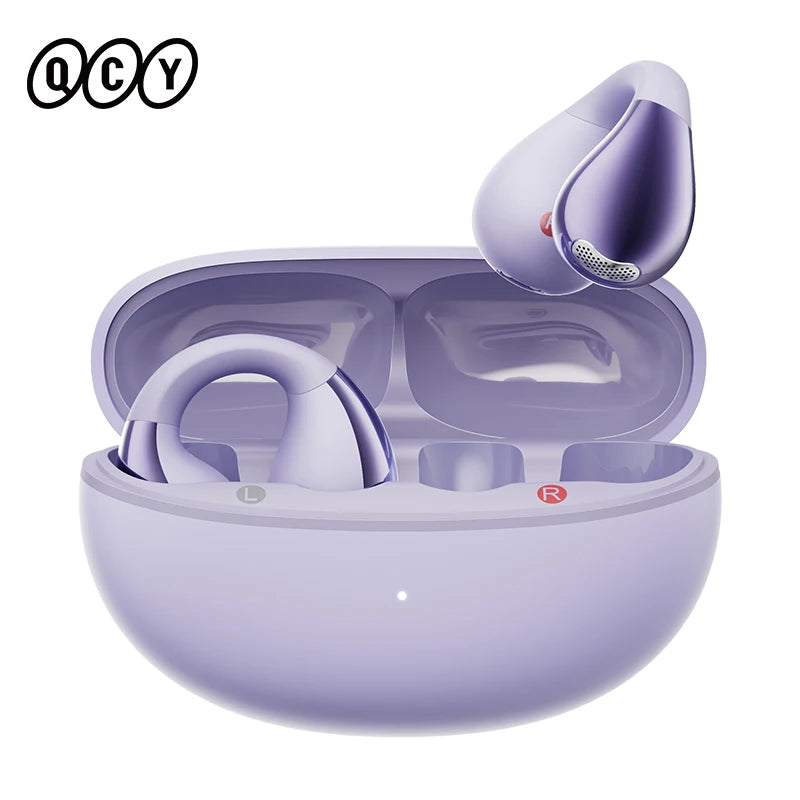 QCY Crossky C30 Open Ear Headphones Bluetooth 5.4 Earphones with Clip Lightweight Comfort Stable Fit Sports Earbuds
