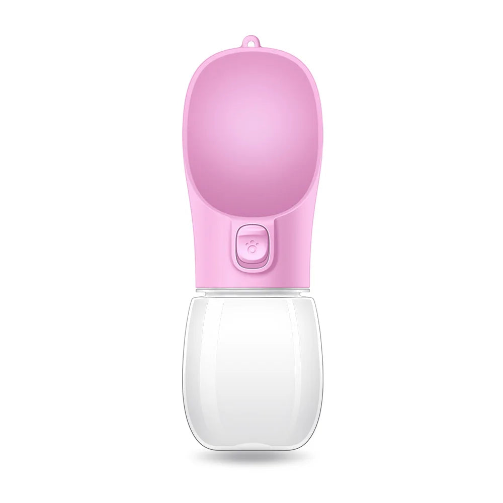 Botella de Agua Portátil para Perros – Bebedero de paseo antigoteo con un solo botón (300/350/550 ml)