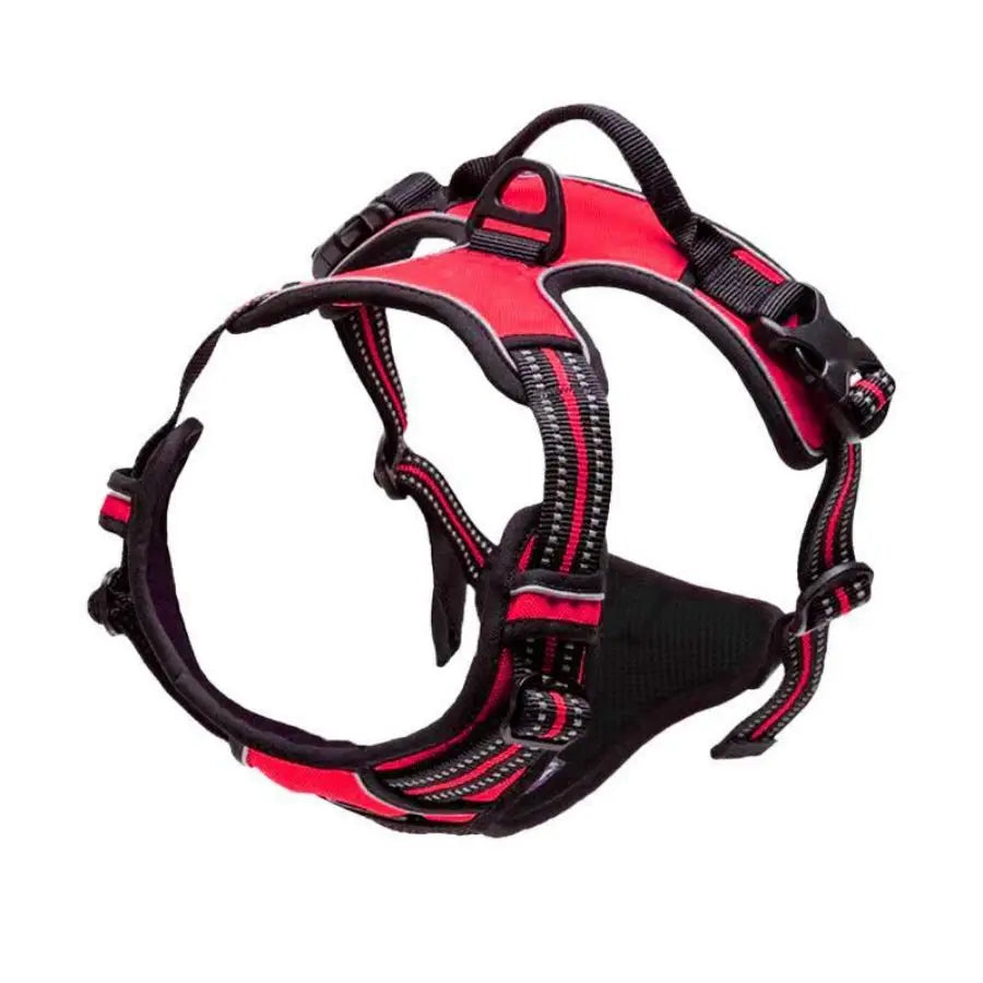 No-Pull Dog Harness – Reflective, with control handle and front clip (sizes S to XL)