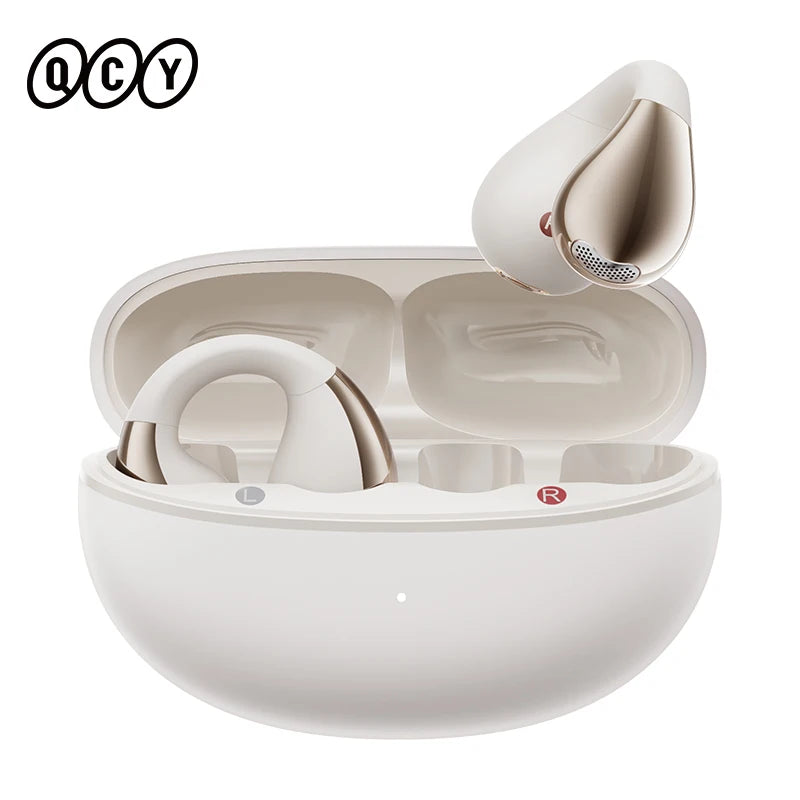QCY Crossky C30 Open Ear Headphones Bluetooth 5.4 Earphones with Clip Lightweight Comfort Stable Fit Sports Earbuds