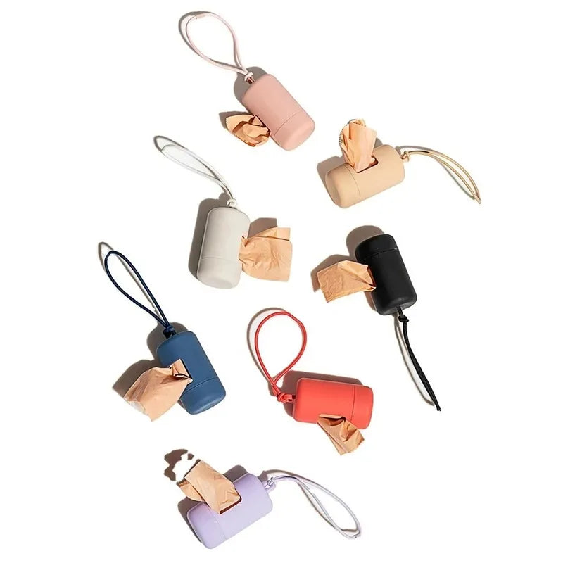 Dog Poop Bag Dispenser with Bags Included – Attaches to leash, lightweight and stylish