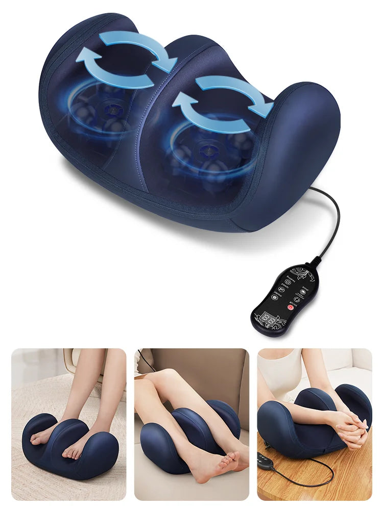 LEERCON 3D Foot And Leg Massager with Heat Deep Kneading Rolling Shiatsu 3 Modes 3 Strength Home Use Machine for Relieving Foot Leg Fatigue