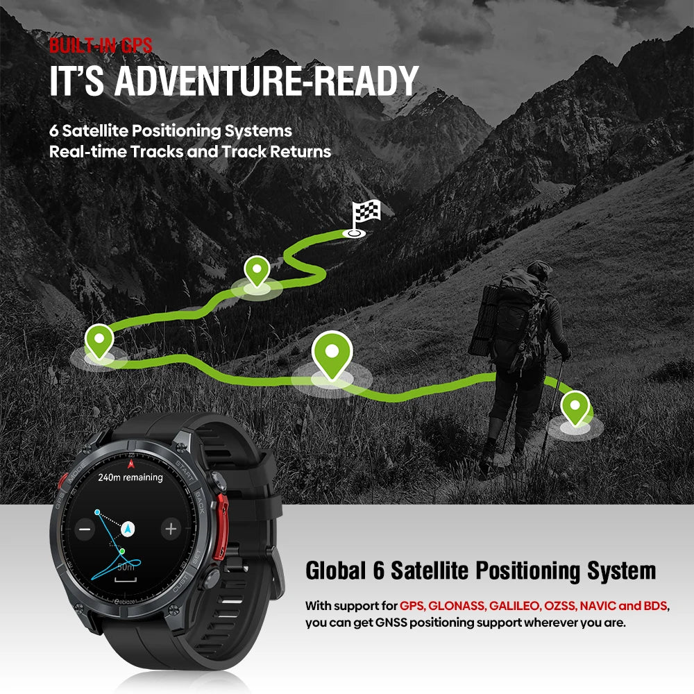 Zeblaze Stratos 4 Smartwatch AMOLED GPS