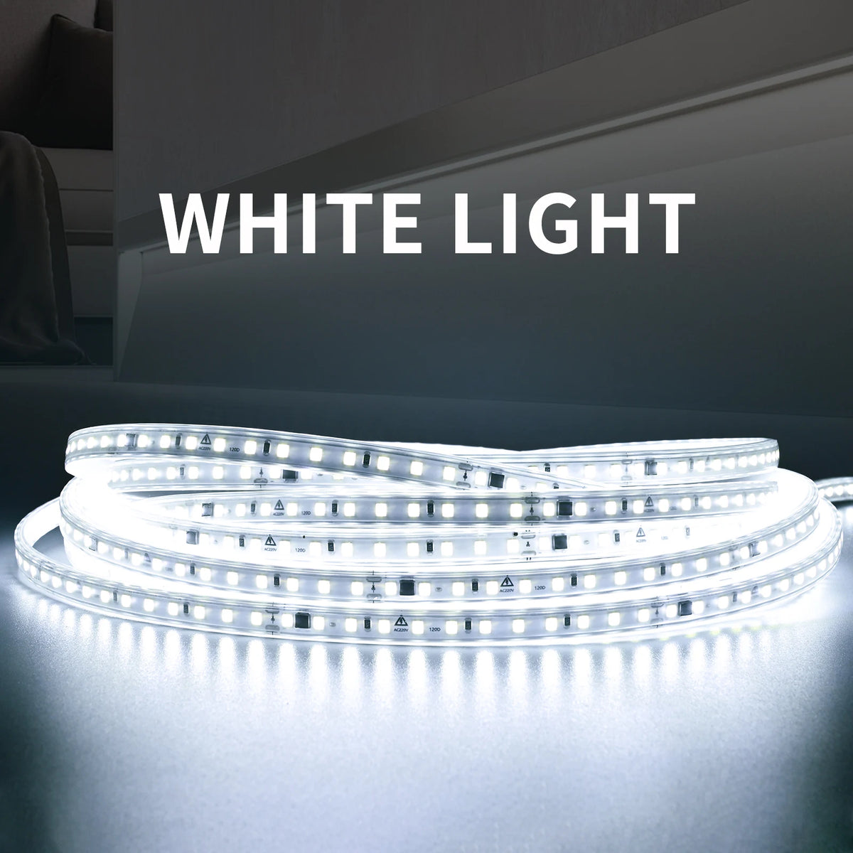 220V LED Strip Lights,120leds/m Led Ribbon Adhesive,Flexible Outdoor Lamp Waterproof LED Tape,Kitchen,Home Room Indoor Lighting