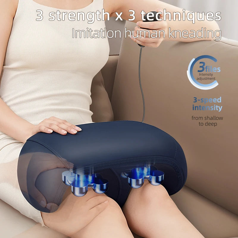 LEERCON 3D Foot And Leg Massager with Heat Deep Kneading Rolling Shiatsu 3 Modes 3 Strength Home Use Machine for Relieving Foot Leg Fatigue
