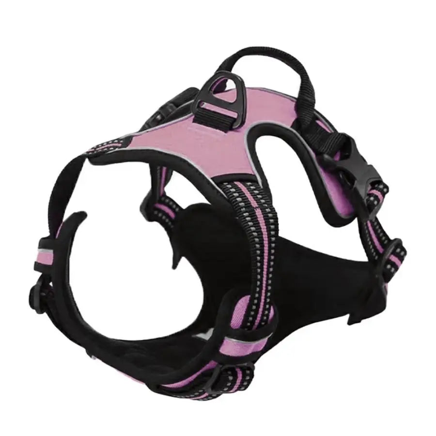 No-Pull Dog Harness – Reflective, with control handle and front clip (sizes S to XL)