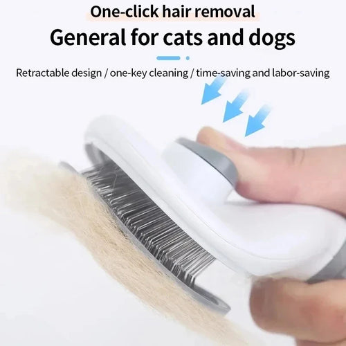 Cepillo Autolimpiable para Perros y Gatos – Quita el pelo muerto y los nudos con un solo clic