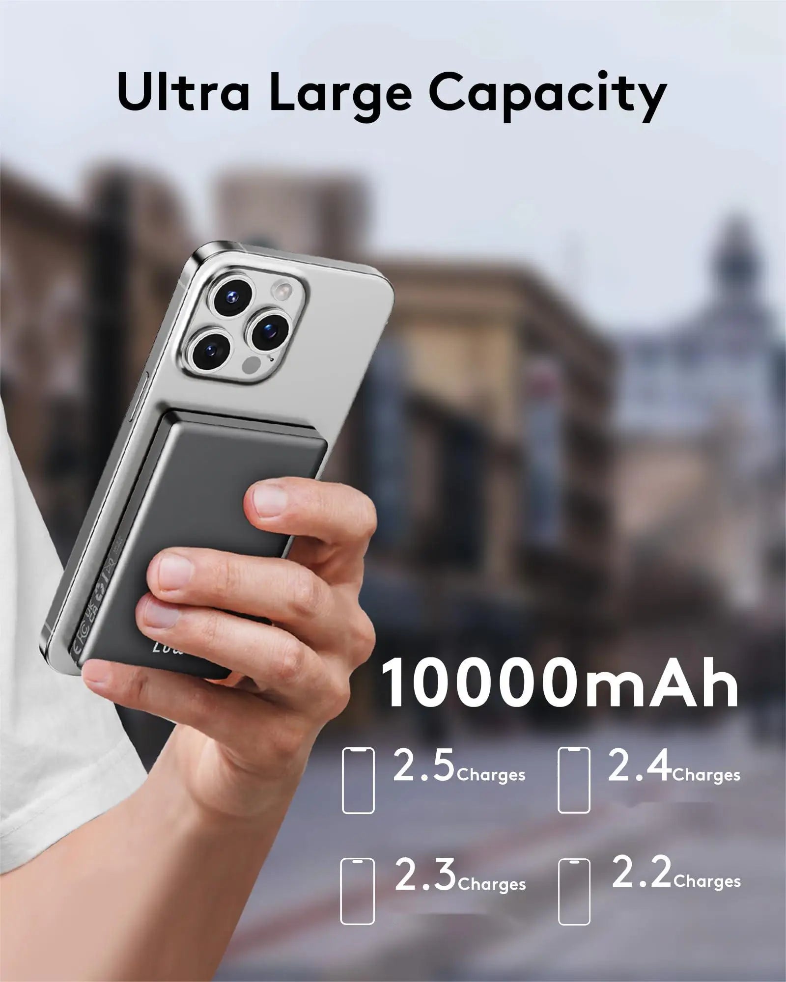 Power Bank Magnético 10000mAh Qi