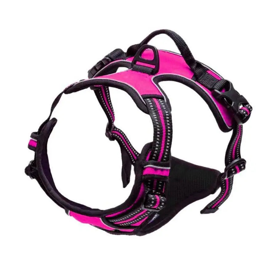 No-Pull Dog Harness – Reflective, with control handle and front clip (sizes S to XL)