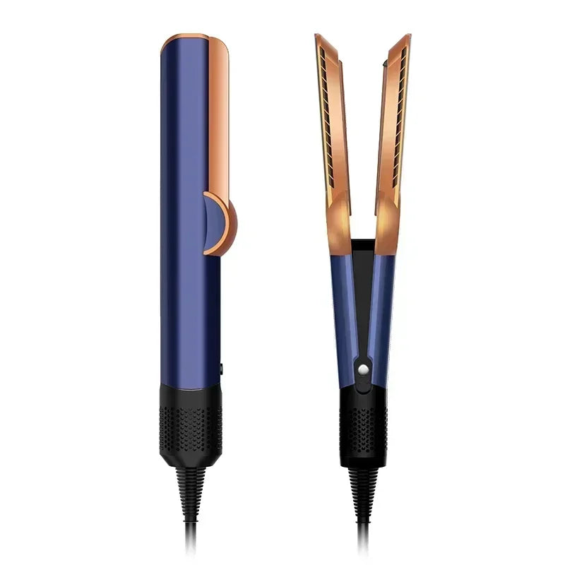 2 IN 1 Professional Hair Straightener & Hair Dryer Heat-Up Hair Flat Iron, Negative Ion Iron Long-Lasting Styling Tool