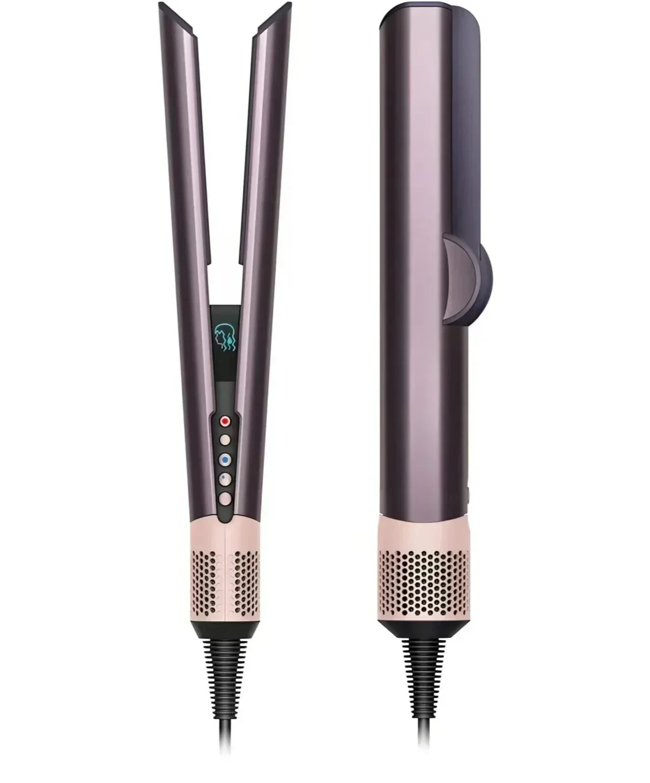 2 IN 1 Professional Hair Straightener & Hair Dryer Heat-Up Hair Flat Iron, Negative Ion Iron Long-Lasting Styling Tool