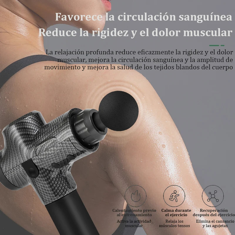 Deep muscle massage gun, electric percussion massager for body, neck, back, legs, fitness tool