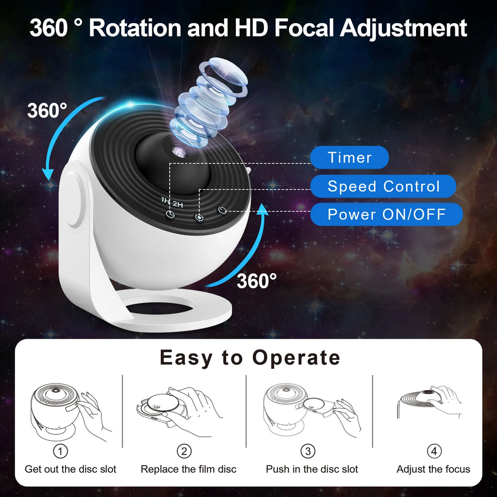 Proyector Galaxy Star 13 en 1 con Temporizador