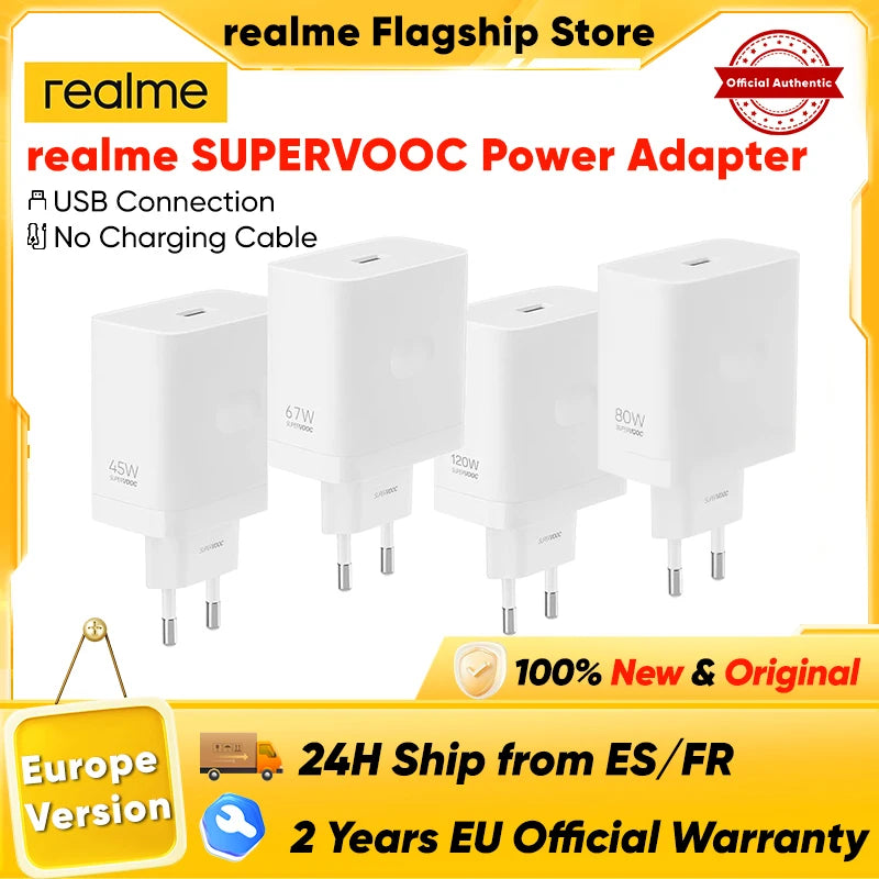 realme SUPERVOOC 80W Cargador Original EU