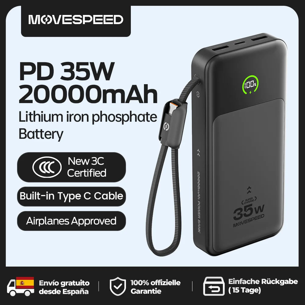 MOVESPEED P20 Power Bank 20000mAh 35W