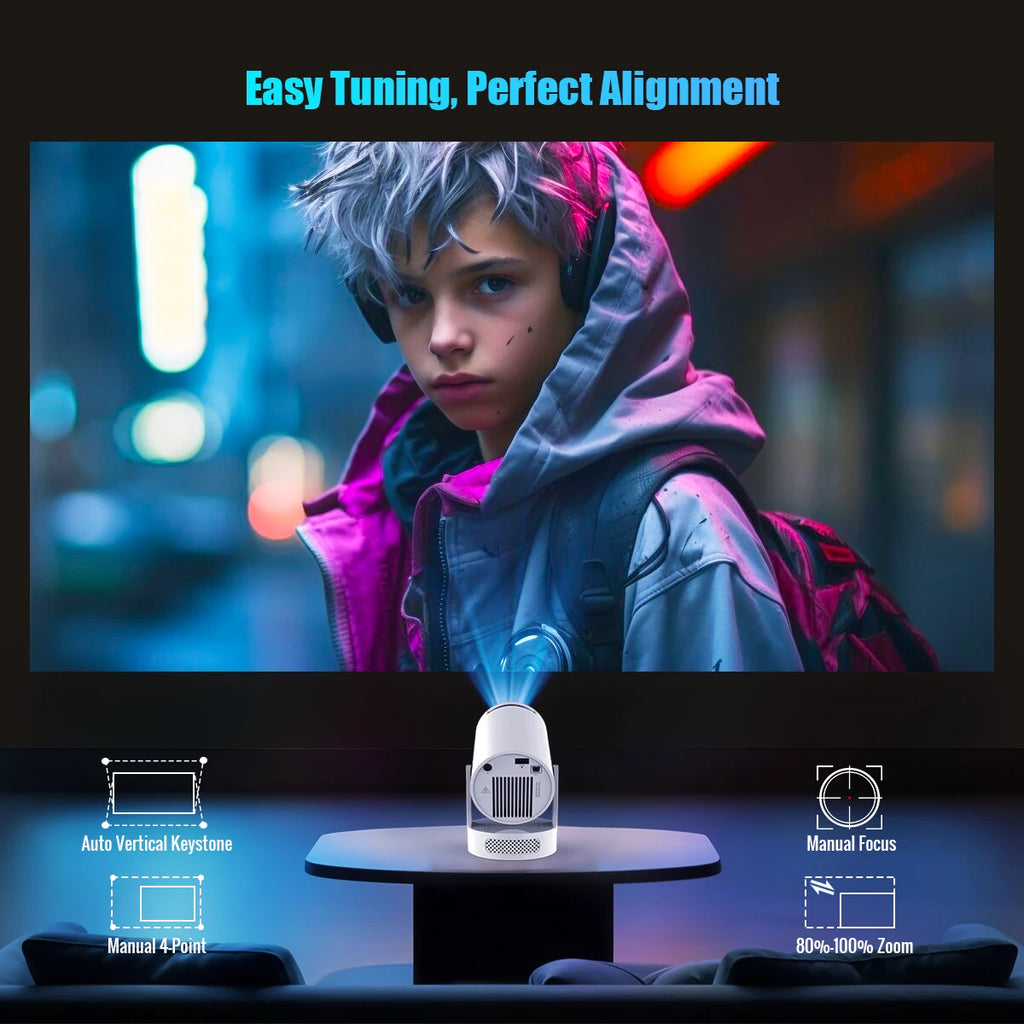 Magcubic HY300 Pro+ 8K Wifi6 Projector 290ANSI Android 14 Dual WIFI Allwinner H726 BT5.4 1280x720P Portable Home Cinema Outdoor