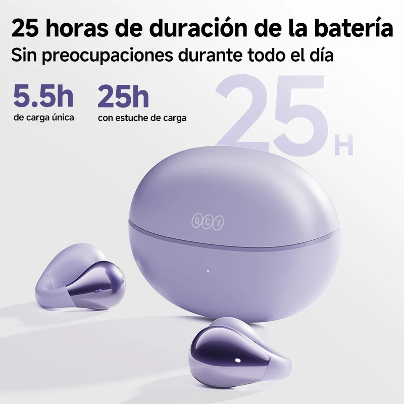 QCY Crossky C30 Open Ear Headphones Bluetooth 5.4 Earphones with Clip Lightweight Comfort Stable Fit Sports Earbuds