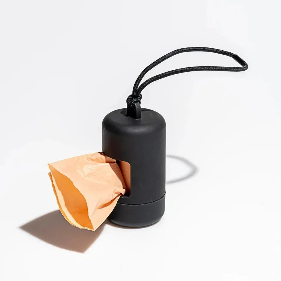 Dog Poop Bag Dispenser with Bags Included – Attaches to leash, lightweight and stylish