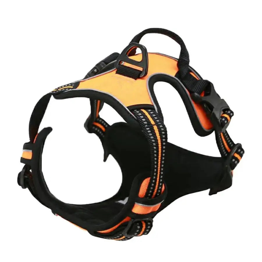 No-Pull Dog Harness – Reflective, with control handle and front clip (sizes S to XL)