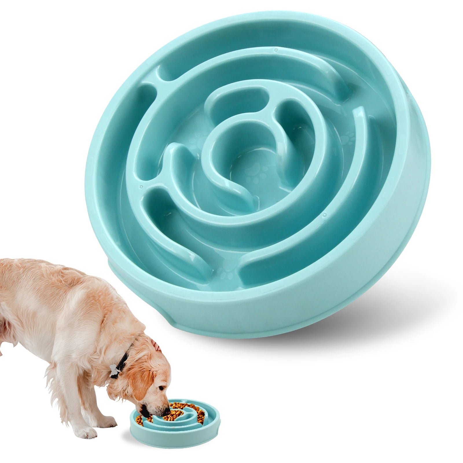Comedero Lento Antivoracidad para Perros – Evita atragantamientos y mejora la digestión (laberinto antideslizante)