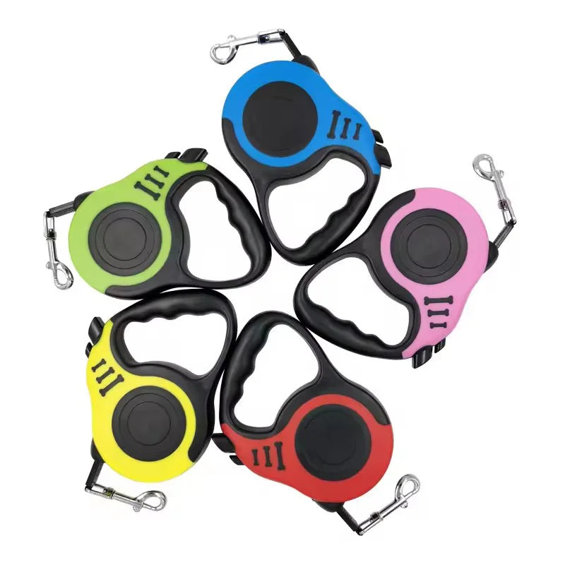 Correa Extensible para Perros – 3 a 5 m con freno de un solo botón y mango antideslizante