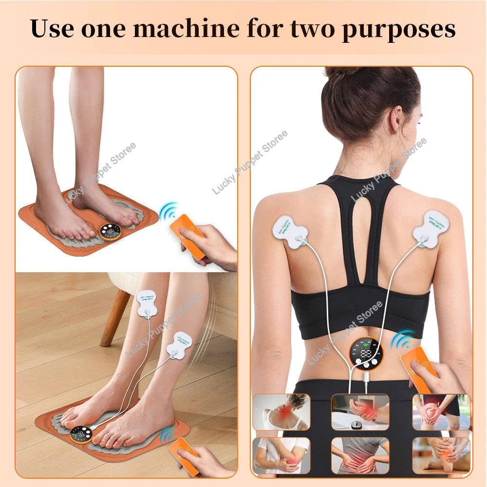 3D Smart Foot Massage Pad RF Remote Feet Massager 8 Modes 29 Levels Improve Blood Circulation Relax Muscles Slim Legs Foot Pad