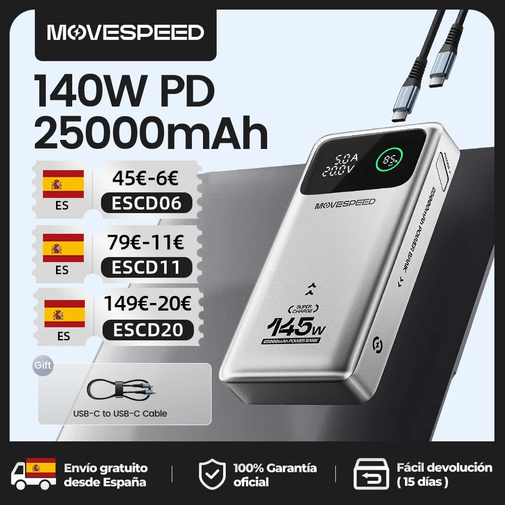MOVESPEED M25Pro Power Bank 25000mAh 140W