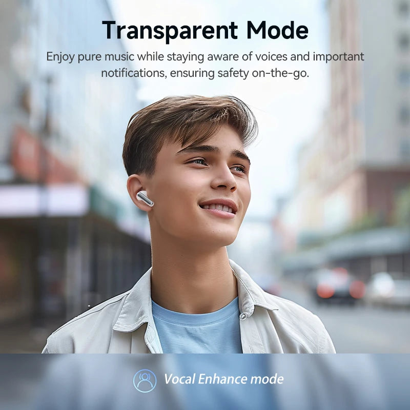 QCY MeloBuds N50 Wireless Earbuds Adaptive Hybrid ANC Bluetooth 5.4 Earphones 6Mics ENC 12mm dynamic driver Headphones 28H