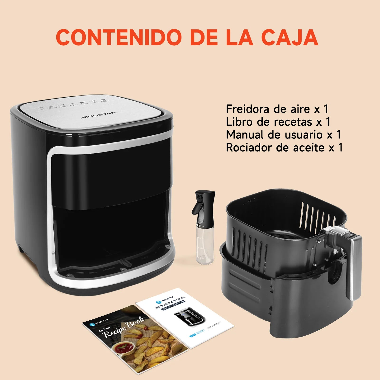 Freidora de Aire 7L Pantalla LED Táctil